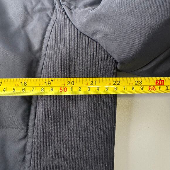 Y2K GAP Womens XL Black Down Filled Insulated Quilted Puffer Ribbed Collar - Picture 7 of 8